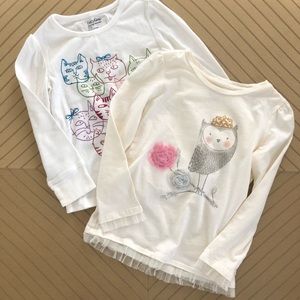 Lot of 2 Gap Girls Graphic longsleeve shirts 3T
